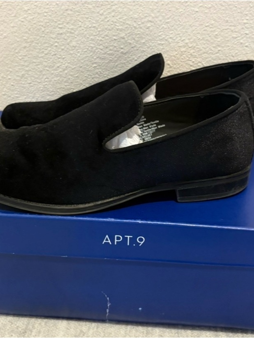 Apt. 9 Black Suede Slip-On Loafers — Classic Dress Loafers